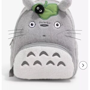 Gray and White Plush Backpack